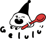 Gelulu mascot with a red spoon